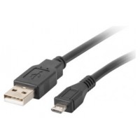 CABLE USB LANBERG 2.0 MACHO/MICRO USB MACHO 0.3M NEGRO
