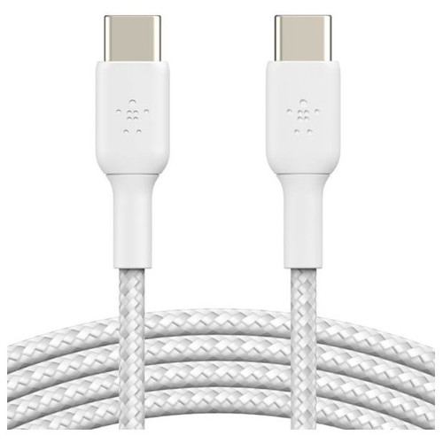 CABLE USB-C A USB-C 1M BELKIN CAB004BT1MWH TRENZADO-SX3 CABLE USB-C A USB-C 1M BELKIN CAB004BT1MWH TRENZADO