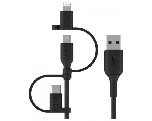 Belkin BOOST CHARGE cable USB 1 m USB A USB C/Micro-USB B/Lightning Negro (Espera 4 dias)