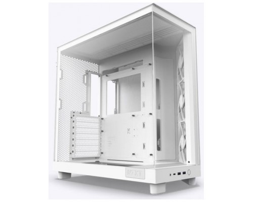 CAJA ATX SEMITORRE NZXT H6 FLOW BLANCA CRISTAL TINTADO