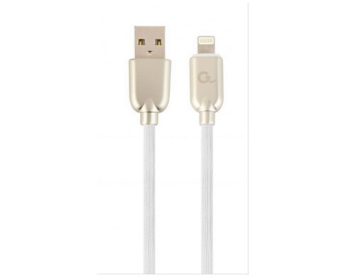 CABLE DE DATOS Y CARGA GEMBIRD 8 PINES DE CAUCHO PREMIUM, 1 M, BLANCO