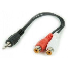 CABLE AUDIO GEMBIRD CONECTOR 3,5MM A 2X RCA 0,2M
