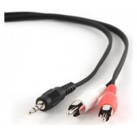 Gembird 1.5m, 3.5mm/2xRCA, M/M 1.5m 3.5mm 2 x RCA Negro, Rojo, Color blanco cable de audio