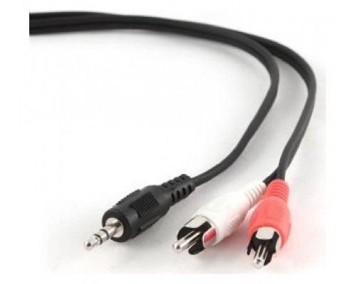 Gembird 1.5m, 3.5mm/2xRCA, M/M 1.5m 3.5mm 2 x RCA Negro, Rojo, Color blanco cable de audio