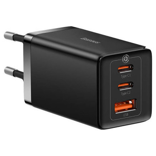 BASEUS GAN5 PRO FAST CHARGER 2C+U 65W EU BLACK(INCLUDE:BASEUS XIAOBAI SERIES FAST CHARGING CABLE TYPE-C TO TYPE-C 100W(20V/5A) 1M BLACK) (Espera 4 dias)-SX9 BASEUS GAN5 PRO FAST CHARGER 2C+U 65W EU BLACK(INCLUDE:BASEUS XIAOBAI SERIES FAST CHARGING CABLE TYPE-C TO TYPE-C 100W(20V/5A) 1M BLACK) (Espera 4 dias)
