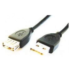 Gembird 3m USB 2.0 A M/FM 3m USB A USB A Macho Hembra Negro cable USB