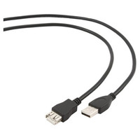 Gembird 1.8m USB 2.0 A M/FM 1.8m USB A USB A Macho Hembra Negro cable USB-2SX Gembird 1.8m USB 2.0 A M/FM 1.8m USB A USB A Macho Hembra Negro cable USB