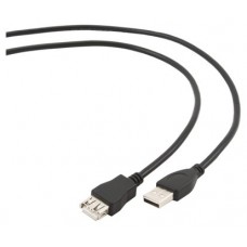 Gembird 1.8m USB 2.0 A M/FM 1.8m USB A USB A Macho Hembra Negro cable USB