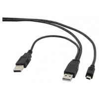 Gembird Cable Doble USB A - MiniUSB 0.9 Mts