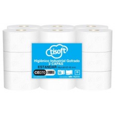 PAQUETE 18 ROLLOS PAPEL HIGIENICO 2C ST M45 TISOFT CE070 (Espera 4 dias)