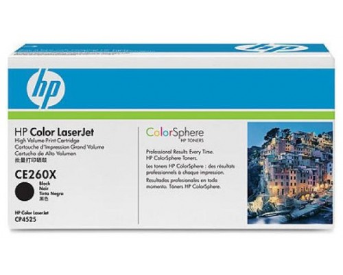 HP Laserjet CP 4525/4525DN Toner Negro, 17.000 Paginas