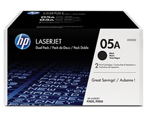 HP Laserjet P2035/2055D/2055DN Toner Negro (Pack 2)