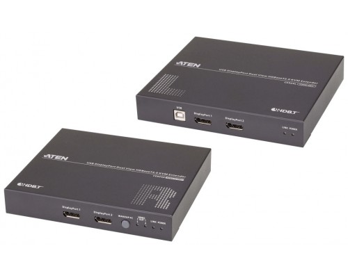 Aten Extensor de KVM USB DisplayPort de vista doble HDBaseT™ 2.0 (4K a 100 m para vista individual) (Espera 4 dias)