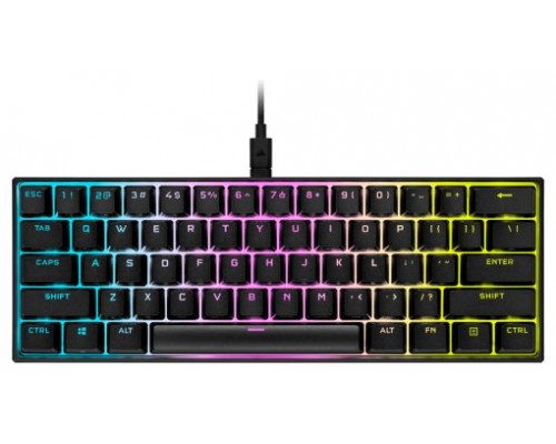 Corsair K65 RGB MINI 60% Mechanical Gaming teclado USB QWERTY Inglés, Español Negro (Espera 4 dias)