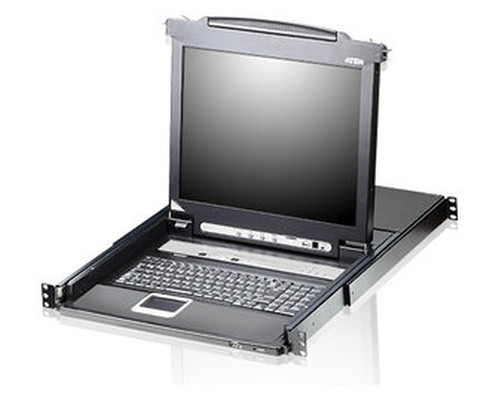 ATEN CONSOLA CL5708M (SPANISH KEYBOARD / 2X-K06 SG) 8-PORT SINGLE RAIL 17" LCD KVM SWITCH WITH USB PERIPHERAL SUPPORT, BROADCAST MODE, DAISY CHAIN AND EXTERNAL CONSOLE (USB - PS/2 VGA) (Espera 4 dias)