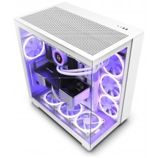 CAJA  ATX SEMITORRE NZXT H9 FLOW BLANCO CRISTAL