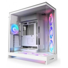 CAJA NZXT H9 FLOW RGB+ (2025) DUAL-CHAMBER MID-TOWER CASE W/ RGB FANS & CONTROLLER - ALL WHITE (Espera 4 dias)