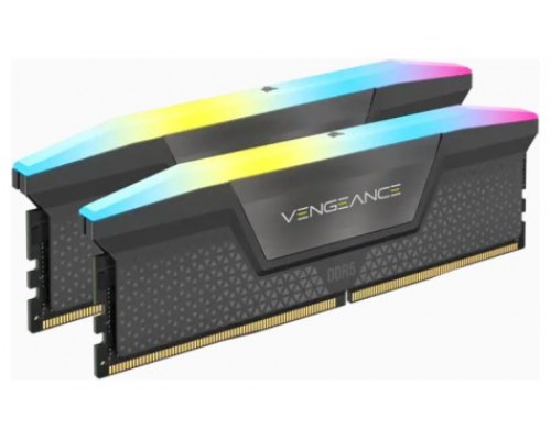 MEMORIA CORSAIR DDR5 32GB 2X16GB PC5200 VENGEANCE RGB CMH32GX5M2B5200Z40K (Espera 4 dias)