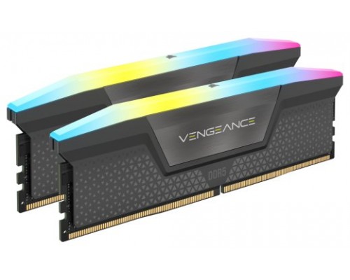 MEMORIA CORSAIR DDR5 32GB 2X16GB PC5600 VENGEANCE RGB CMH32GX5M2B5600Z36K (Espera 4 dias)