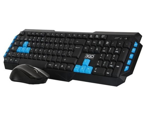 3GO COMBO TECLADO + RATON MULTIMEDIA DRILE NEGRO
