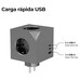 Coolbox CUBIK Base 3 Enchufes Carga USB C+A-SX4 Coolbox CUBIK Base 3 Enchufes Carga USB C+A