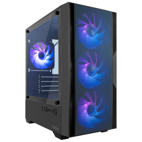 CAJA MICRO ATX COOLBOX GM220 MPFUSION CRISTAL 1xVENT