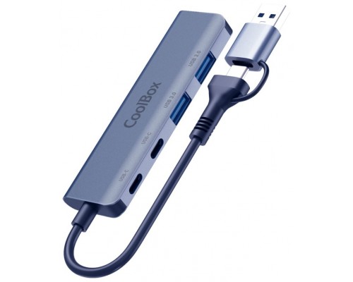 HUB 4 PUERTOS LITE USB (2xUSB3.2 + 2xUSB-C) COOLBOX (Espera 4 dias)