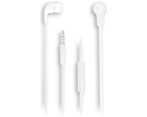 NGS Auriculares metálicos cplano 1.2m Blanco
