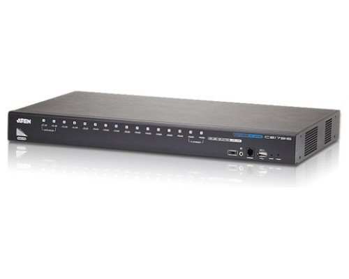 Aten CS17916 interruptor KVM Montaje en rack Negro (Espera 4 dias)