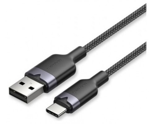 CABLE USB-C A USB-A TRENZADO 1 M NEGRO VENTION (Espera 4 dias)
