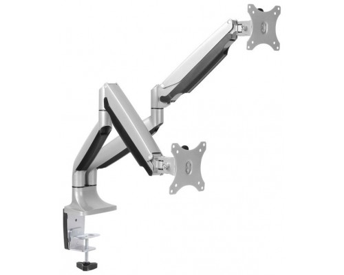 SOPORTE MESA 2 x MONITOR 2 BRAZOS 13"-32" PLATA (Espera 4 dias)