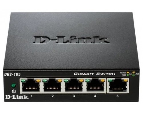 SWITCH NO GESTIONABLE D-LINK DGS-105GL 5P GIGA CARCASA