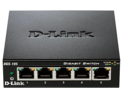 D-LINK SWITCH 5 PUERTOS 10/100/1Gbit METALICO (Espera 4 dias)