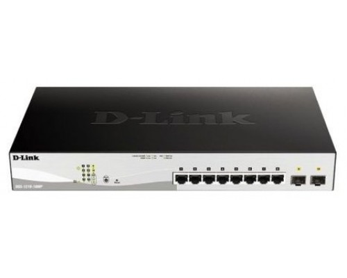 D-LINK SWITCH 10 PUERTOS 10/100/1Gbit w/2 Combo 1000BaseT/SFP  PoE+ (Espera 4 dias)