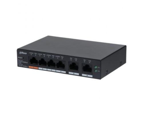 SWITCH IT DAHUA DH-CS4006-4GT-60 GIGABIT SWITCH WITH 4-PORT POE