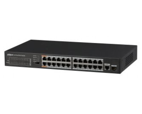 (DH-PFS3125-24ET-190) DAHUA SWITCH POE 24 PUERTOS + 1 GIGABIT COMBO RJ45/SFP (Espera 4 dias)
