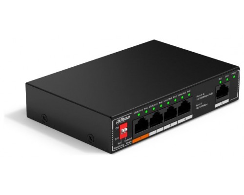 SWITCH IT DAHUA DH-SF1005P 5-PORT UNMANAGED DESKTOP SWITCH WITH 4-PORT POE