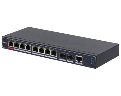 SWITCH IT DAHUA DH-SG4010P-2F 10-PORT MANAGED DESKTOP GIGABIT SWITCH 8-PORT POE