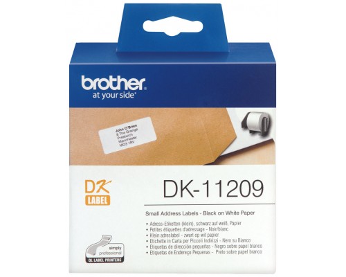 BROTHER ETIQUETAS DE DIRECCIÓN PEQUEÑAS 62MMX29MM, 800 UNIDA (Espera 4 dias)