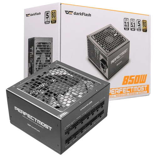 FUENTE ALIM. 850W MODULAR 80+ GOLD NEGRO DARKFLASH (Espera 4 dias)-SX25 FUENTE ALIM. 850W MODULAR 80+ GOLD NEGRO DARKFLASH (Espera 4 dias)