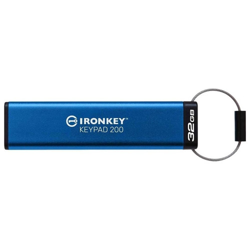 Kingston Technology IronKey Keypad 200 unidad flash USB 32 GB USB tipo A 3.2 Gen 1 (3.1 Gen 1) Azul (Espera 4 dias)-SX15 Kingston Technology IronKey Keypad 200 unidad flash USB 32 GB USB tipo A 3.2 Gen 1 (3.1 Gen 1) Azul (Espera 4 dias)
