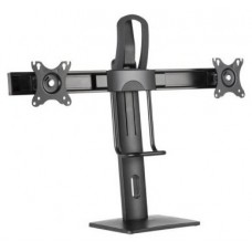 AISENS - SOPORTE DE MESA PRO CONTRAPESO GIRATORIO E INCLINABLE PARA 2 MONITORES 6KG DE 17-27, NEGRO