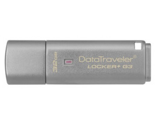 USB DISK 32 GB DATATRAVELER LOCKER+ G3 USB 3.0 KINGSTON (Espera 4 dias)