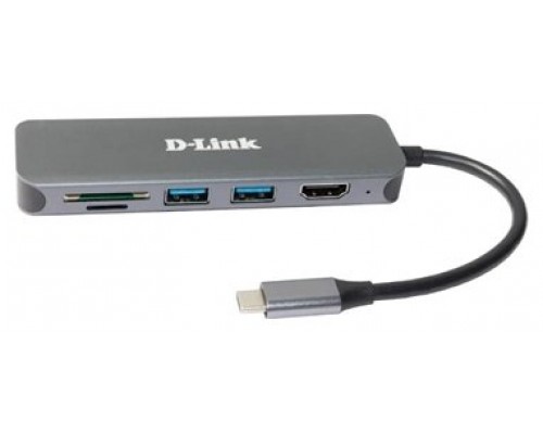 ADAPTADOR RED D-LINK USB-C 6 EN 1 USB-C 2*USB3 HDMI