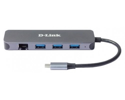 HUB USB-C D-LINK 5 EN 1 USB-C PUERTO GIGAB 3*USB3