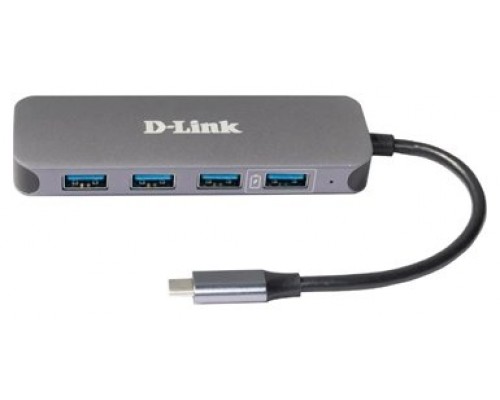 HUB USB-C D-LINK DUB-2340 A 3xUSB3.0 1xUSB-C PD 60W