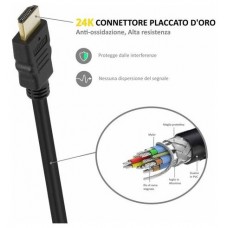 CABLE HDMI EWENT SOHO CON ETHERNET CABLE 10 M NEGRO DORADO RESOLUCIONES 4K