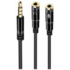 Ewent EC1641 cable de audio 0,3 m 3,5mm 2 x 3.5mm Negro (Espera 4 dias)