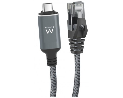 EWENT Cable USB-C 3.1 A RJ45 CAT6 FTP, 1Gbps, 5m