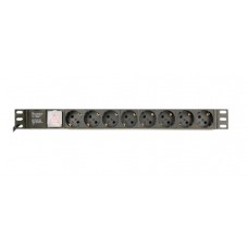 UNI DISTRIBUCION ENERGIA PDU GEMBIRD 8 SCHUKO 1U 10A ENCHU C14 CABLE DE 3 M